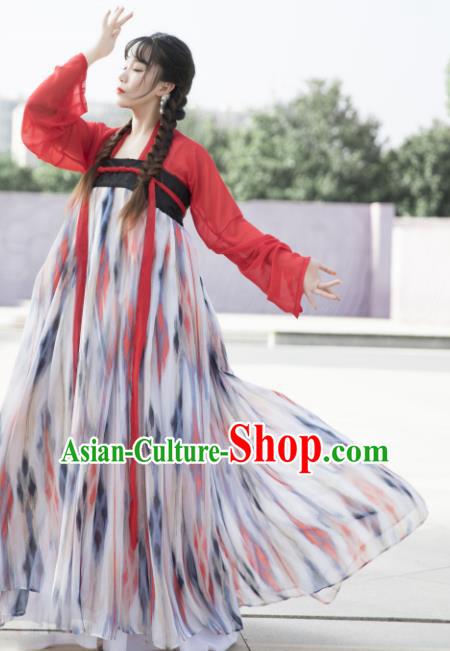 Chinese Ancient Cosplay Game Fairy Dress Traditional Hanfu Princess Swordsman Costume for Women