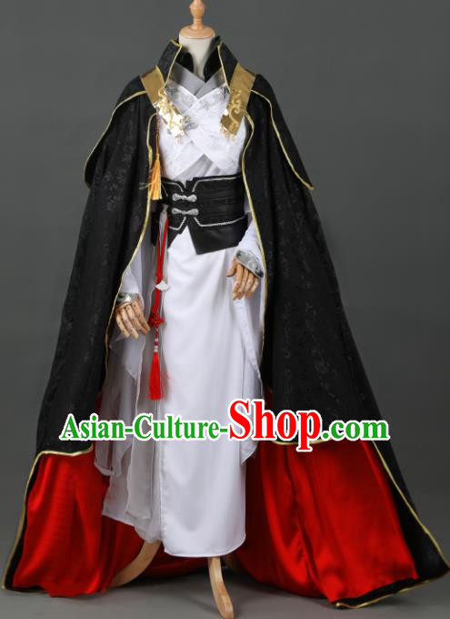 Chinese Ancient Drama Cosplay Young Knight Royal Prince Clothing Traditional Hanfu Swordsman Costume for Men