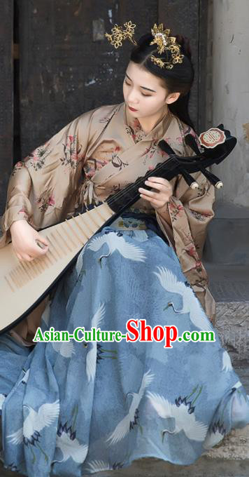 Chinese Traditional Jin Dynasty Imperial Consort Replica Costumes Ancient Palace Princess Hanfu Dress for Women