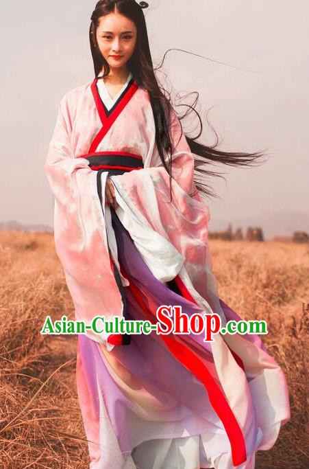 Chinese Traditional Han Dynasty Princess Replica Costumes Ancient Drama Martial Arts Female Swordsman Hanfu Dress for Women