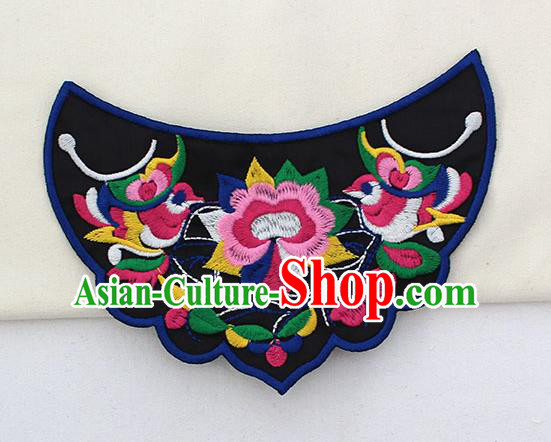 Chinese Ancient Handmade Embroidered Birds Patch Traditional Embroidery Appliqu Craft for Women