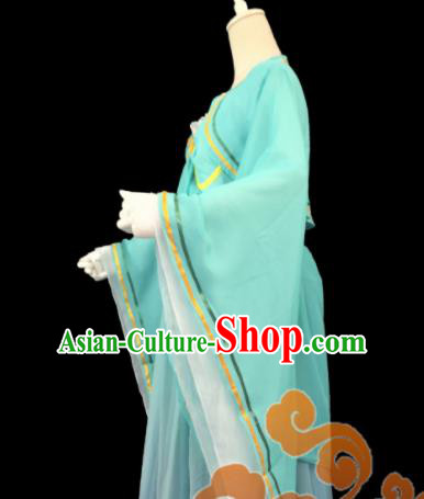 Chinese Traditional Cosplay Fairy Princess Green Dress Custom Ancient Swordswoman Costume for Women