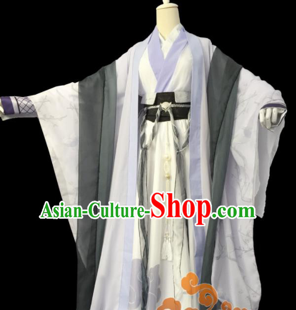 Custom Chinese Ancient Cosplay Knight Taoist Priest Clothing Traditional Swordsman Royal Highness Costume for Men