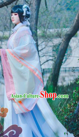 Traditional Chinese Cosplay Princess Imperial Consort Pink Dress Ancient Swordswoman Costume for Women