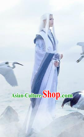 Custom Chinese Ancient Cosplay Taoist Priest Clothing Traditional Knight Swordsman Costume for Men