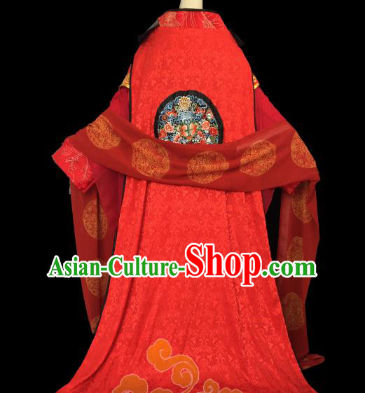 Traditional Chinese Cosplay Court Princess Wedding Red Dress Ancient Swordswoman Costume for Women