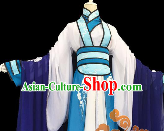 Custom Chinese Ancient Young Male Taoist Priest Clothing Traditional Cosplay Knight Swordsman Costume for Men