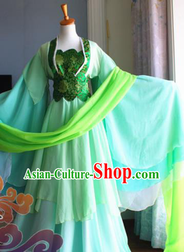 Traditional Chinese Cosplay Palace Princess Green Dress Ancient Court Lady Swordswoman Costume for Women