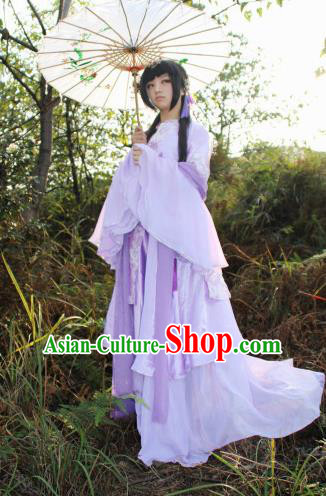 Traditional Chinese Cosplay Young Lady Fairy Dress Ancient Swordswoman Costume for Women