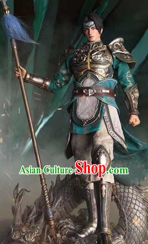 Chinese Ancient Cosplay General Armor and Helmet Traditional Military Officer Costumes Complete Set for Men