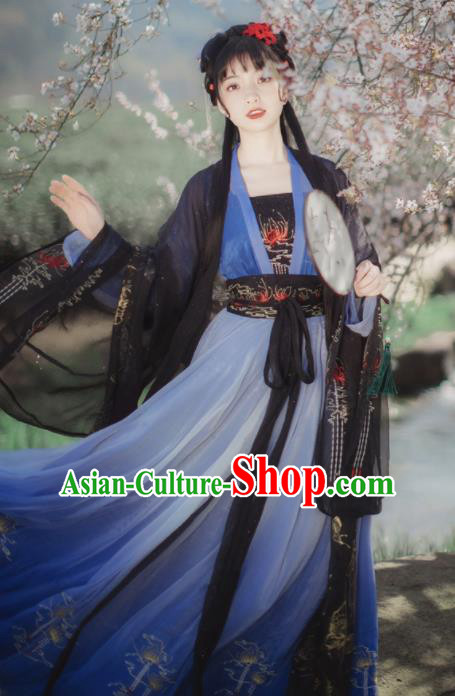 Chinese Ancient Royal Princess Hanfu Dress Traditional Tang Dynasty Female Swordsman Costumes for Women