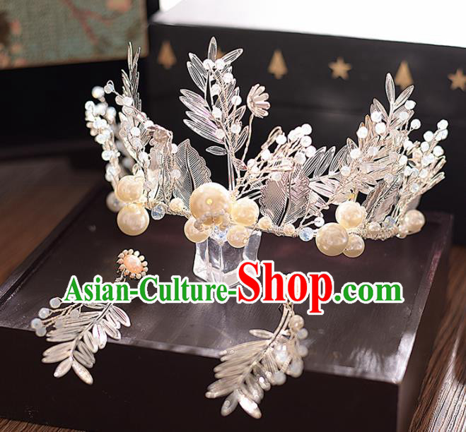 Top Grade Handmade Royal Crown Traditional Princess Wedding Hair Accessories for Women