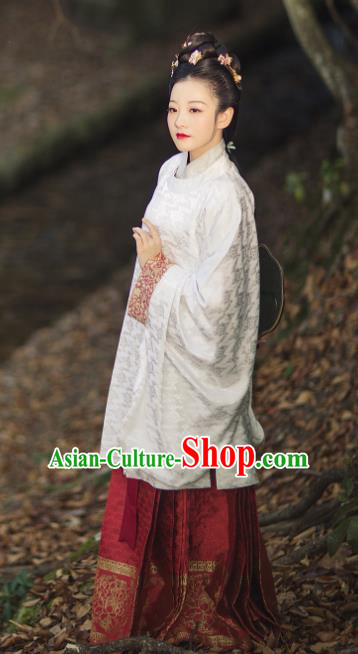 Traditional Chinese Ming Dynasty Imperial Consort Embroidered Hanfu Dress Ancient Court Countess Replica Costumes for Women