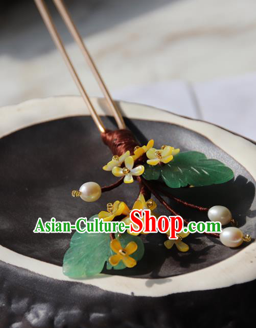 Chinese Ancient Princess Fragrans Hairpins Traditional Handmade Hanfu Hair Accessories for Women