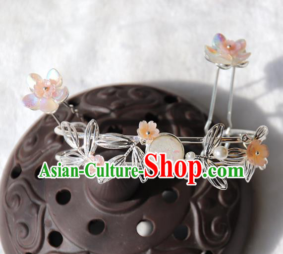 Chinese Ancient Princess Hairdo Crown Hairpins Traditional Handmade Hanfu Hair Accessories for Women