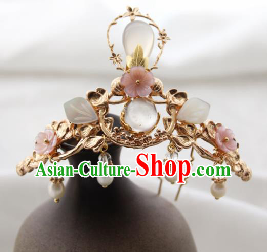 Chinese Ancient Princess Hair Crown Hairpins Traditional Handmade Hanfu Hair Accessories for Women