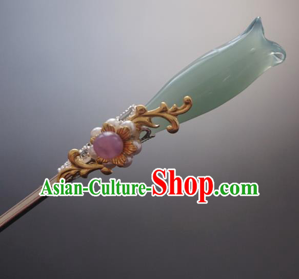 Chinese Ancient Princess Magnolia Hairpins Traditional Handmade Hanfu Hair Accessories for Women