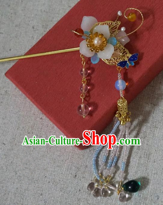 Chinese Ancient Princess Tassel Hairpins Traditional Handmade Hanfu Hair Accessories for Women