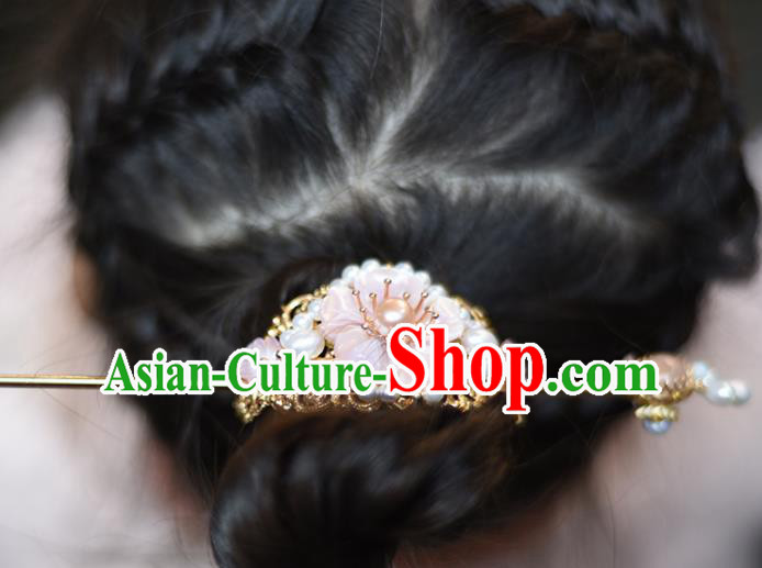 Chinese Ancient Princess Hairdo Crown Hairpins Traditional Handmade Hanfu Hair Accessories for Women