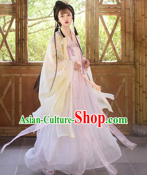 Traditional Chinese Tang Dynasty Palace Princess Hanfu Dress Ancient Court Lady Replica Costumes for Women