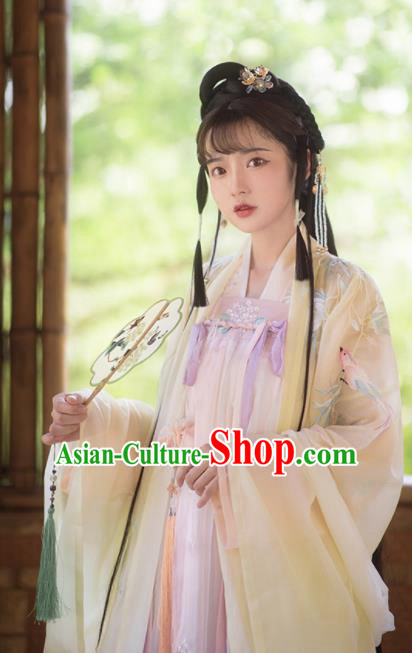 Traditional Chinese Tang Dynasty Palace Princess Hanfu Dress Ancient Court Lady Replica Costumes for Women