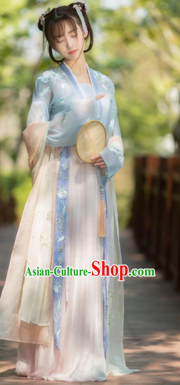 Traditional Chinese Song Dynasty Court Maid Hanfu Dress Ancient Nobility Lady Replica Costumes for Women