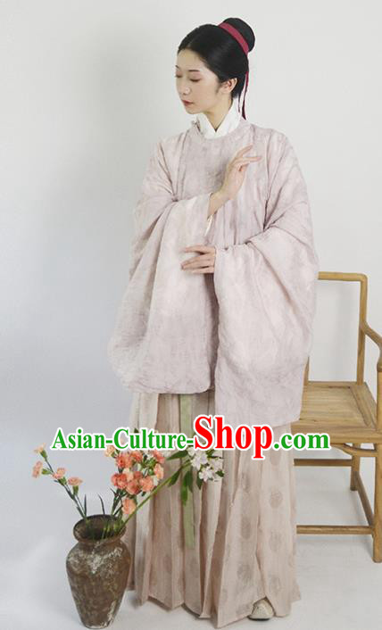 Traditional Chinese Ming Dynasty Embroidered Hanfu Clothing Ancient Nobility Lady Replica Costumes for Women