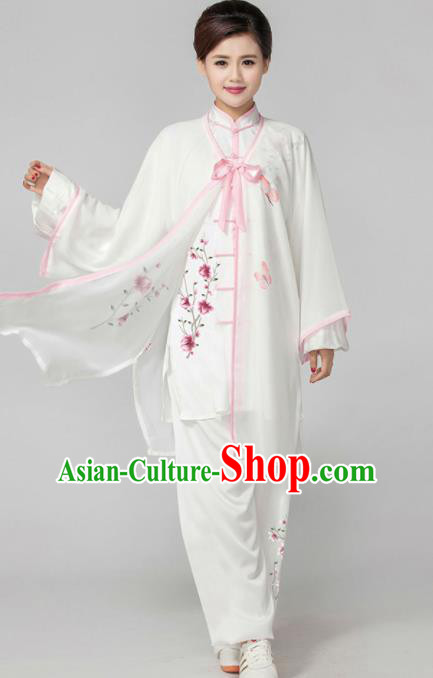 Professional Martial Arts Competition Printing Magnolia Costume Chinese Traditional Kung Fu Tai Chi Clothing for Women