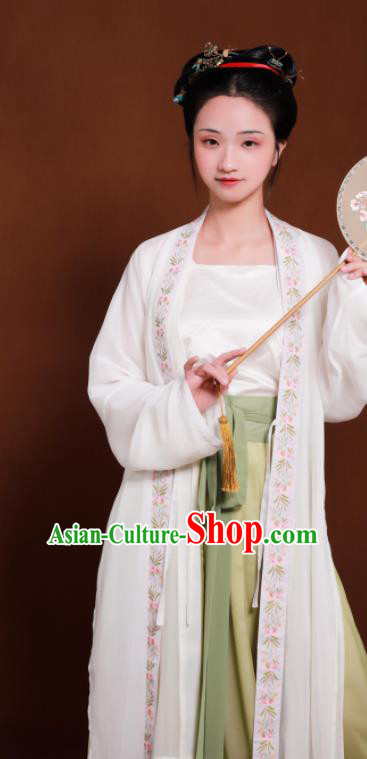 Traditional Chinese Song Dynasty Embroidered Hanfu Dress Ancient Drama Nobility Lady Replica Costumes for Women