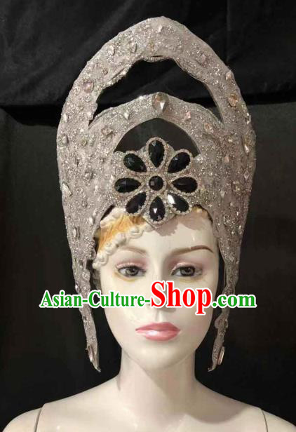 Customized Halloween Cosplay Deluxe Hair Accessories Brazil Parade Catwalks Hat Giant Headpiece for Women