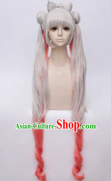 Customized Chinese Cosplay Young Lady Wigs Game Character Hair Accessories Wig Sheath