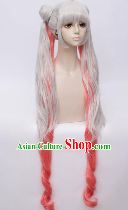 Customized Chinese Cosplay Young Lady Wigs Game Character Hair Accessories Wig Sheath