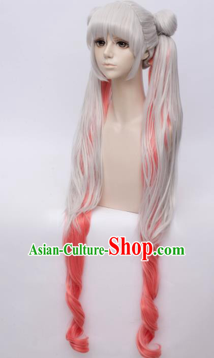 Customized Chinese Cosplay Young Lady Wigs Game Character Hair Accessories Wig Sheath