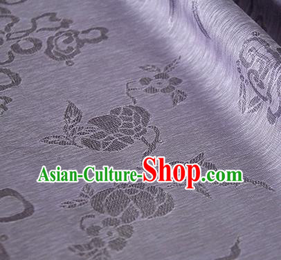 Asian Chinese Traditional Auspicious Pattern Design Lilac Brocade China Hanfu Silk Fabric Material