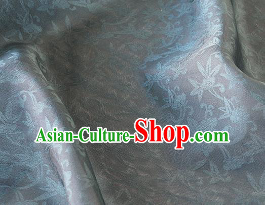 Asian Chinese Priest Frock Grey Silk Fabric Traditional Pattern Design Fabric Chinese Silk Fabric Material