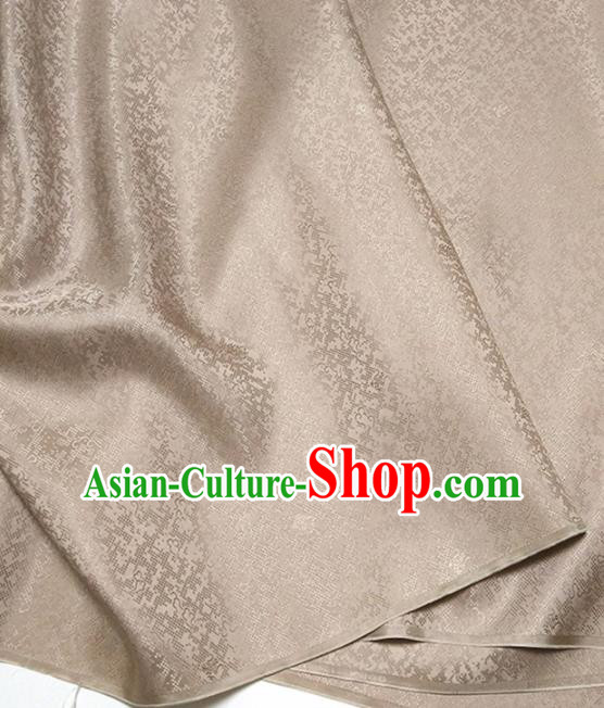 Asian Chinese Traditional Pattern Design Brown Brocade Silk Fabric China Hanfu Satin Material