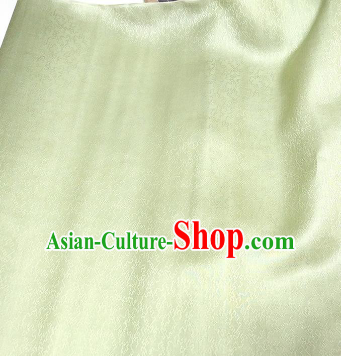 Asian Chinese Traditional Pattern Design Light Green Brocade Silk Fabric China Hanfu Satin Material