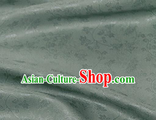 Asian Chinese Traditional Twine Albizia Pattern Design Azurite Silk Fabric Chinese Qipao Material