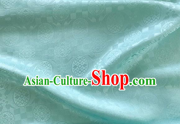 Asian Chinese Traditional Pattern Design Light Blue Silk Fabric China Qipao Material