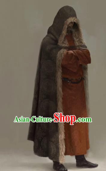 Chinese Drama the Longest Day in Chang An Ancient Tang Dynasty Swordsman Replica Costumes and Cloak Complete Set