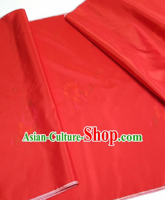 Asian Chinese Traditional Pattern Design Red Silk Fabric China Hanfu Silk Material