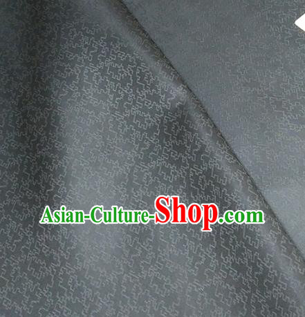 Asian Chinese Traditional Lucky Pattern Design Black Silk Fabric China Hanfu Silk Material