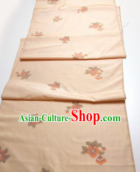 Asian Chinese Traditional Pattern Design Champagne Silk Fabric China Hanfu Silk Material