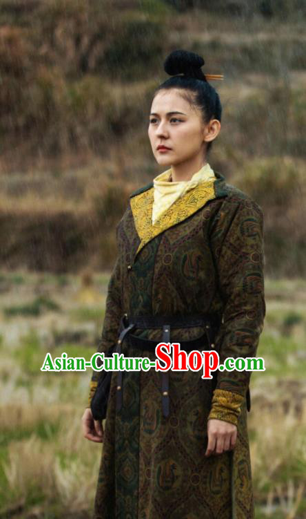 Chinese Ancient Tang Dynasty Female Swordsman Drama the Longest Day in Chang An Tan Qi Replica Costumes for Women