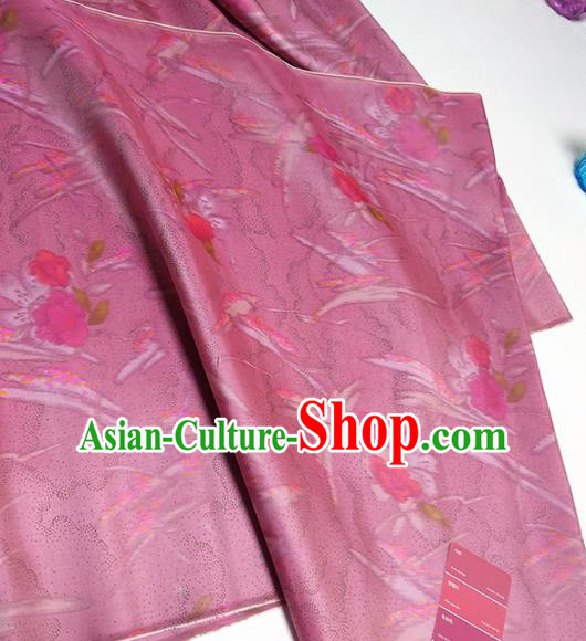 Chinese Traditional Pattern Design Amaranth Silk Fabric Asian China Hanfu Silk Material