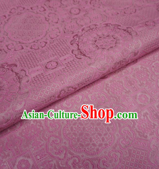 Chinese Traditional Royal Pattern Design Pink Brocade Fabric Asian Satin China Hanfu Silk Material