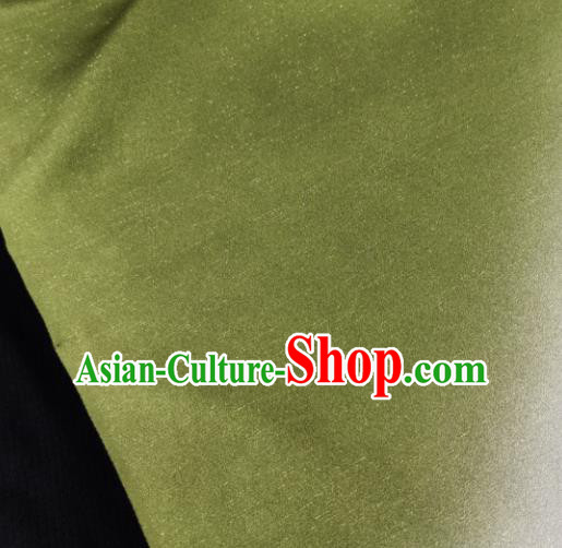 Chinese Traditional Pattern Design Olive Green Silk Fabric Asian China Cheongsam Silk Material