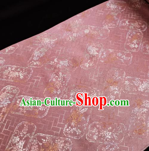 Chinese Traditional Classical Pattern Design Deep Pink Silk Fabric Asian China Cheongsam Silk Material