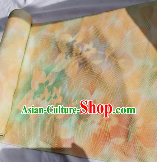 Chinese Traditional Classical Pattern Design Orange Silk Fabric Asian China Cheongsam Silk Material