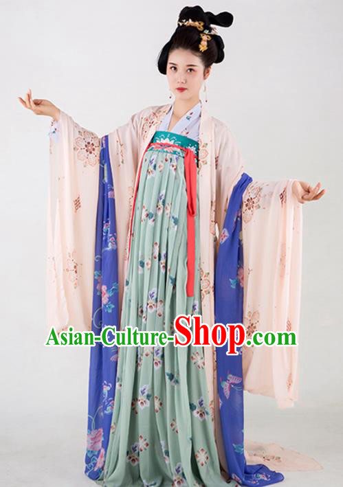 Chinese Traditional Court Lady Dress Ancient Tang Dynasty Imperial Consort Costumes for Women